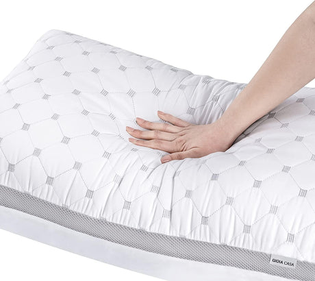 Premium Bamboo Cooling Plush Down-Like Pillows - Twin Pack