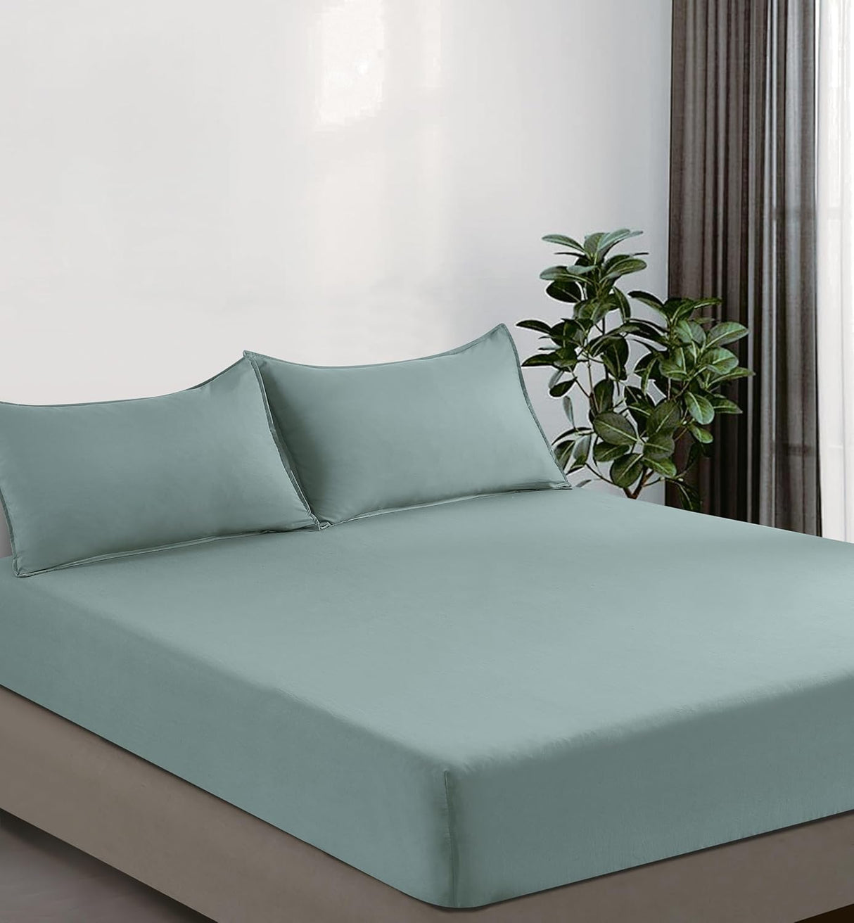 100% Vintage Washed Microfibre Fitted Sheet Set – Ultra Soft & Lightweight All-Season
