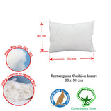 Duck Feather Rich Fill Cushion Insert — Rectangular 30 x 50cm, Made in Australia — Allure Home Collections