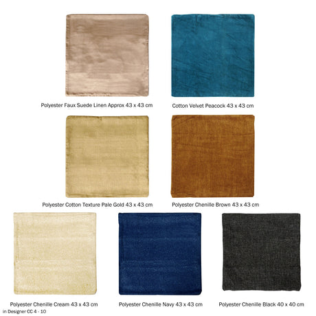 Polyester Cotton Texture Cushion Cover — Pale Gold — Allure Home Collections