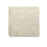 Cotton Knitted Heart and Herringbone Cushion Cover — Natural 43 x 43cm — Allure Home Collections