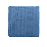 Cotton Knitted Herringbone Cushion Cover — Blue 43 x 43cm — Allure Home Collections