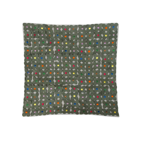 Lora Applique Floral Cushion Cover — Grey 40 x 40cm — Allure Home Collections