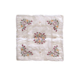 Victoriana Applique Embroidered Cushion Cover — White and Cream — Allure Home Collections