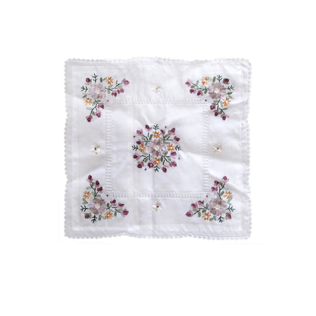 Victoriana Applique Embroidered Cushion Cover — White and Cream — Allure Home Collections