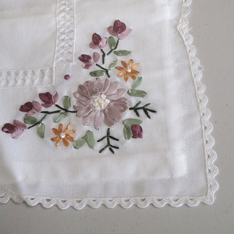 Victoriana Applique Embroidered Cushion Cover — White and Cream — Allure Home Collections