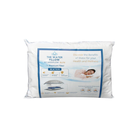 Mediflow Elite Water Pillow — Fibre Fill, 50x70cm, Adjustable Neck Support — Allure Home Collections