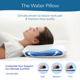 Mediflow Elite Water Pillow — Fibre Fill, 50x70cm, Adjustable Neck Support — Allure Home Collections