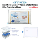 Mediflow Elite Memory Foam Water Pillow — 44x66cm, Adjustable Neck Pain Relief — Allure Home Collections