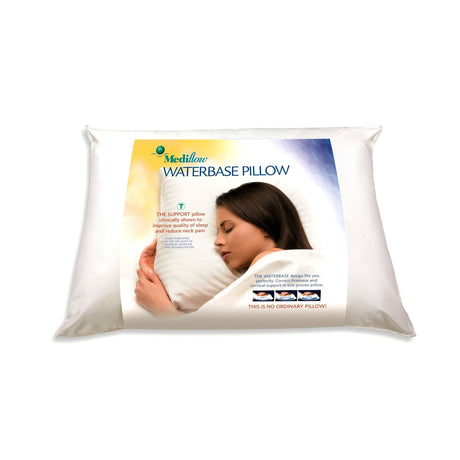 Mediflow Adjustable Waterbase Standard Pillow — Neck Pain Reduction, Dacron Fibre, USA Made — Allure Home Collections