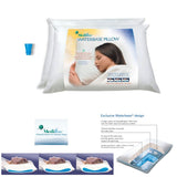Mediflow Adjustable Waterbase Pillows — Twin Pack, Neck Pain Reduction, USA Made — Allure Home Collections