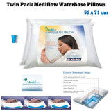 Mediflow Adjustable Waterbase Pillows — Twin Pack, Neck Pain Reduction, USA Made — Allure Home Collections