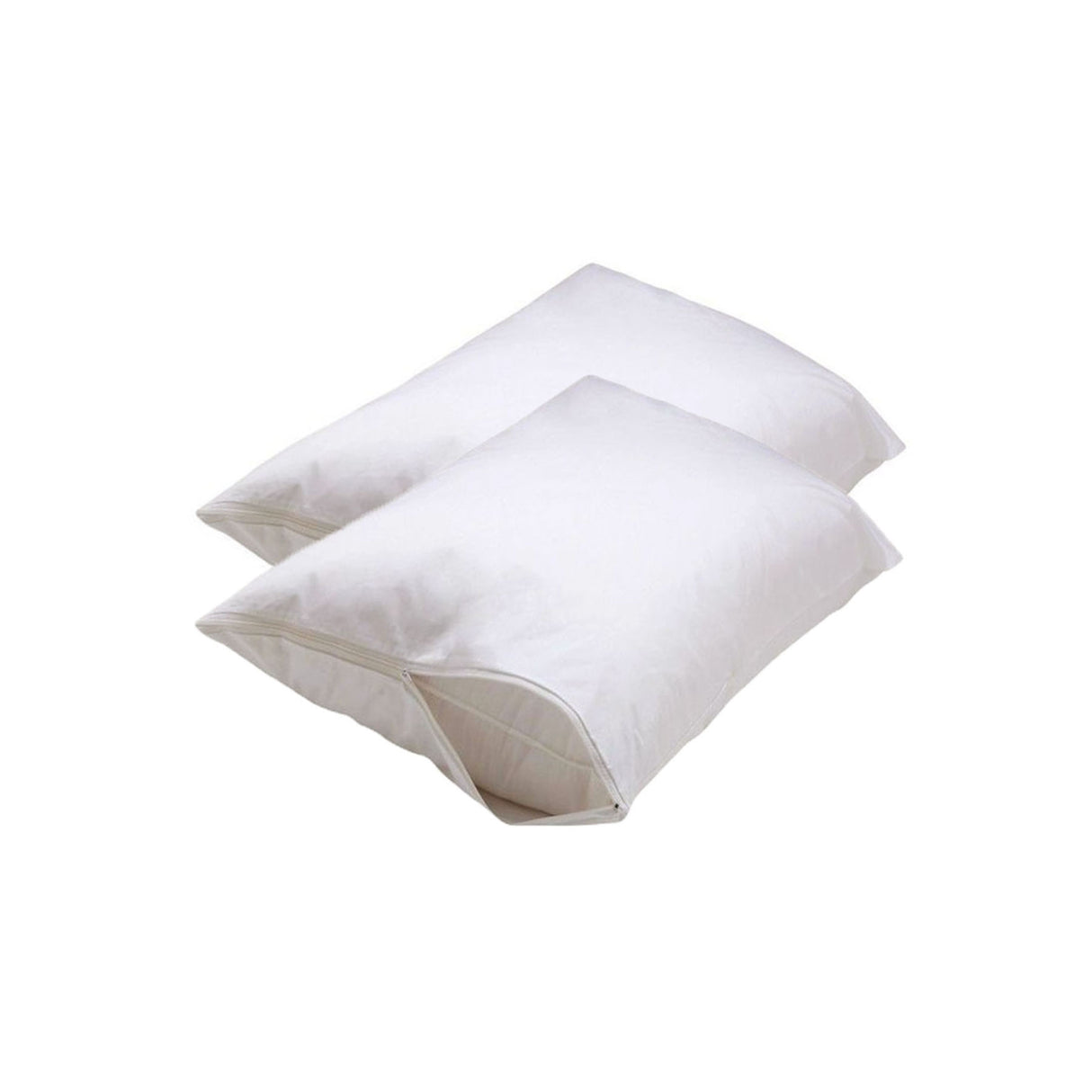 Stain Resistant Standard Pillow Protectors — Set of 2, High-Quality Synthetic Fibres — Allure Home Collections