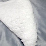 Foss Cross 3pcs Micro Mink Comforter Set with Sherpa Reverse, Queen, Sky