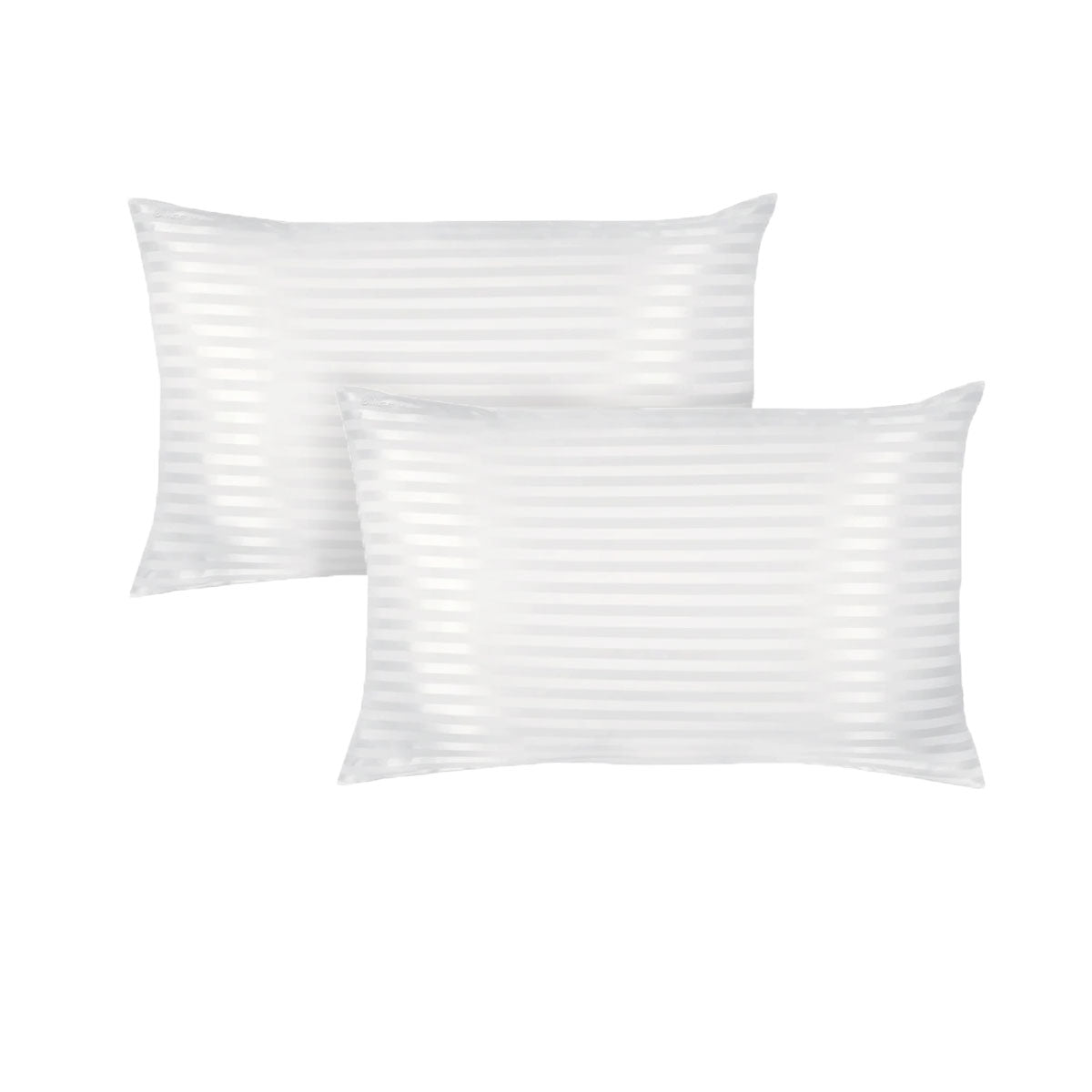 Premium 600gsm Microfibre Standard Pillows — Twin Pack, 45x70cm, Striped Design — Allure Home Collections