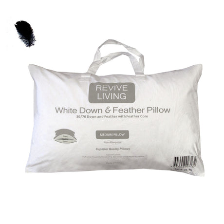 Luxury 70% Feather 30% Down Superior Medium Standard Pillow — 48x73cm — Allure Home Collections