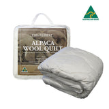 Bagendon white alpaca and wool quilt queen 500GSM