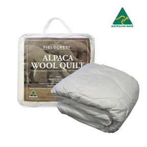 Bagendon white alpaca and wool quilt queen 500GSM