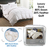 Kingham 80 Percent Duck Down Quilt, Queen