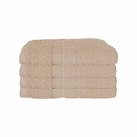Latte 600 GSM bath towel, 70 x 140 cm, in a solid colour with border detail