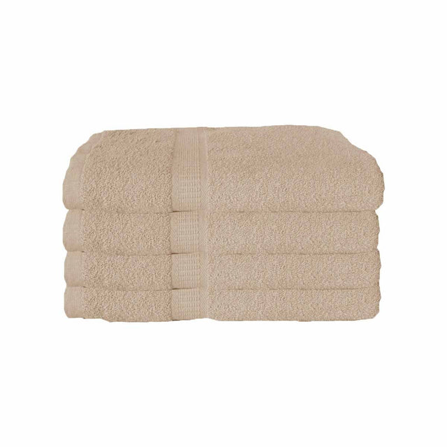 Latte 600 GSM bath towel, 70 x 140 cm, in a solid colour with border detail