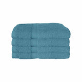 Teal 600 GSM bath towel, 70 x 140 cm, in a solid colour with border detail