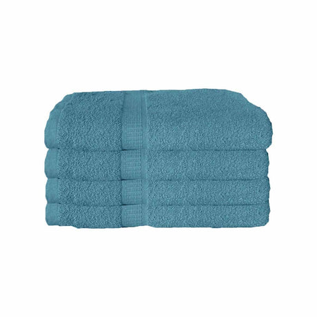 Teal 600 GSM bath towel, 70 x 140 cm, in a solid colour with border detail