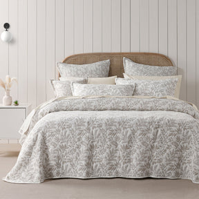 Painswick polyester cotton foliage jacquard bedspread super king