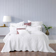 Farmington white polyester damask bedspread queen