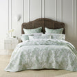 Owlpen sage jacquard polyester and cotton bedspread set super king