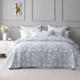Bibury polyester cotton botanical jacquard bedspread king