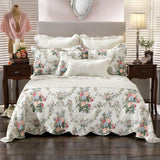 Hazleton multi colour floral polyester bedspread set king
