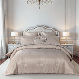 Bourton polyester geometric jacquard comforter queen king