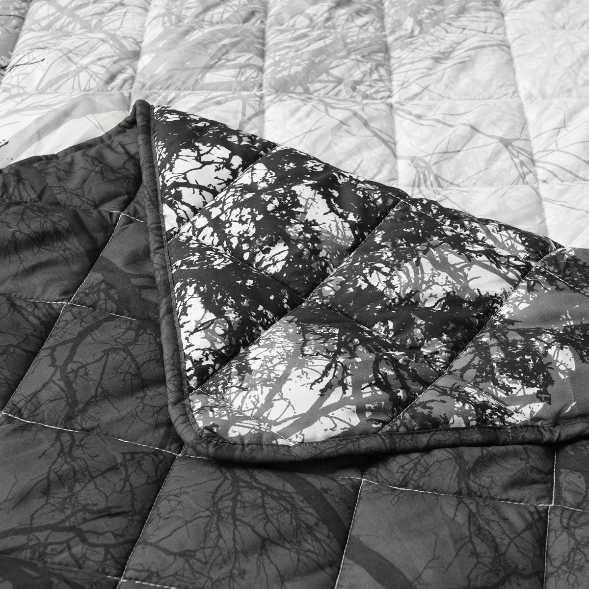 Notgrove Printed Coverlet Set, Super King, Black