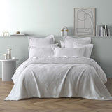 Elkstone white polyester jacquard coverlet super king