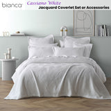 Elkstone White Jacquard Coverlet 3pcs, Super King