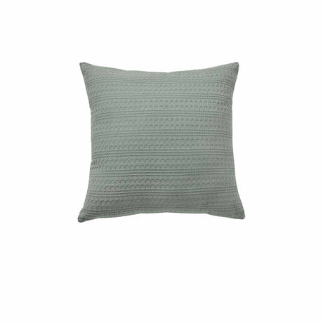 Bianca Kahlani Waffle Square Filled Cushion — Charcoal and Sage — Allure Home Collections
