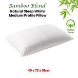 Bianca Natural Sleep Bamboo Blend Medium Profile Pillow — Cotton Japara Cover — Allure Home Collections