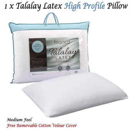 Bianca Talalay Latex High Profile Pillow — Optimal Neck and Shoulder Support — Allure Home Collections