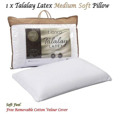 Bianca Talalay Latex Soft Profile Pillow — Pressure-Relieving, Breathable — Allure Home Collections