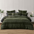 Bianca Avery Forest Chenille Striped Quilt Cover Set — Allure Home Collections