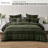 Bianca Avery Forest Chenille Striped Quilt Cover Set — Allure Home Collections