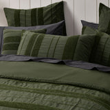 Bianca Avery Forest Chenille Striped Quilt Cover Set — Allure Home Collections