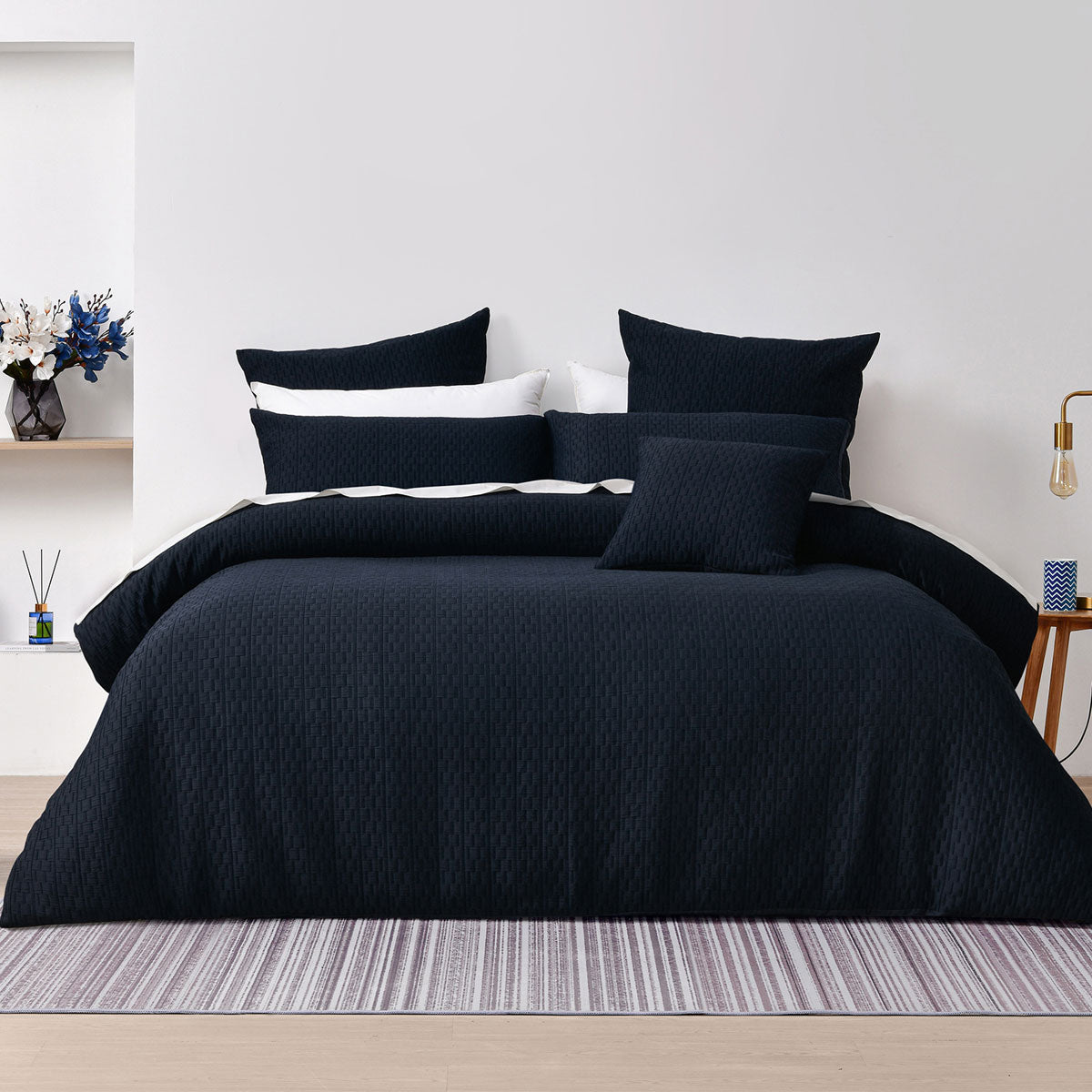 Bianca Burleigh Ink Jacquard Quilt Cover Set — Allure Home Collections