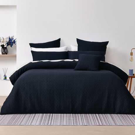 Bianca Burleigh Ink Jacquard Quilt Cover Set — Allure Home Collections