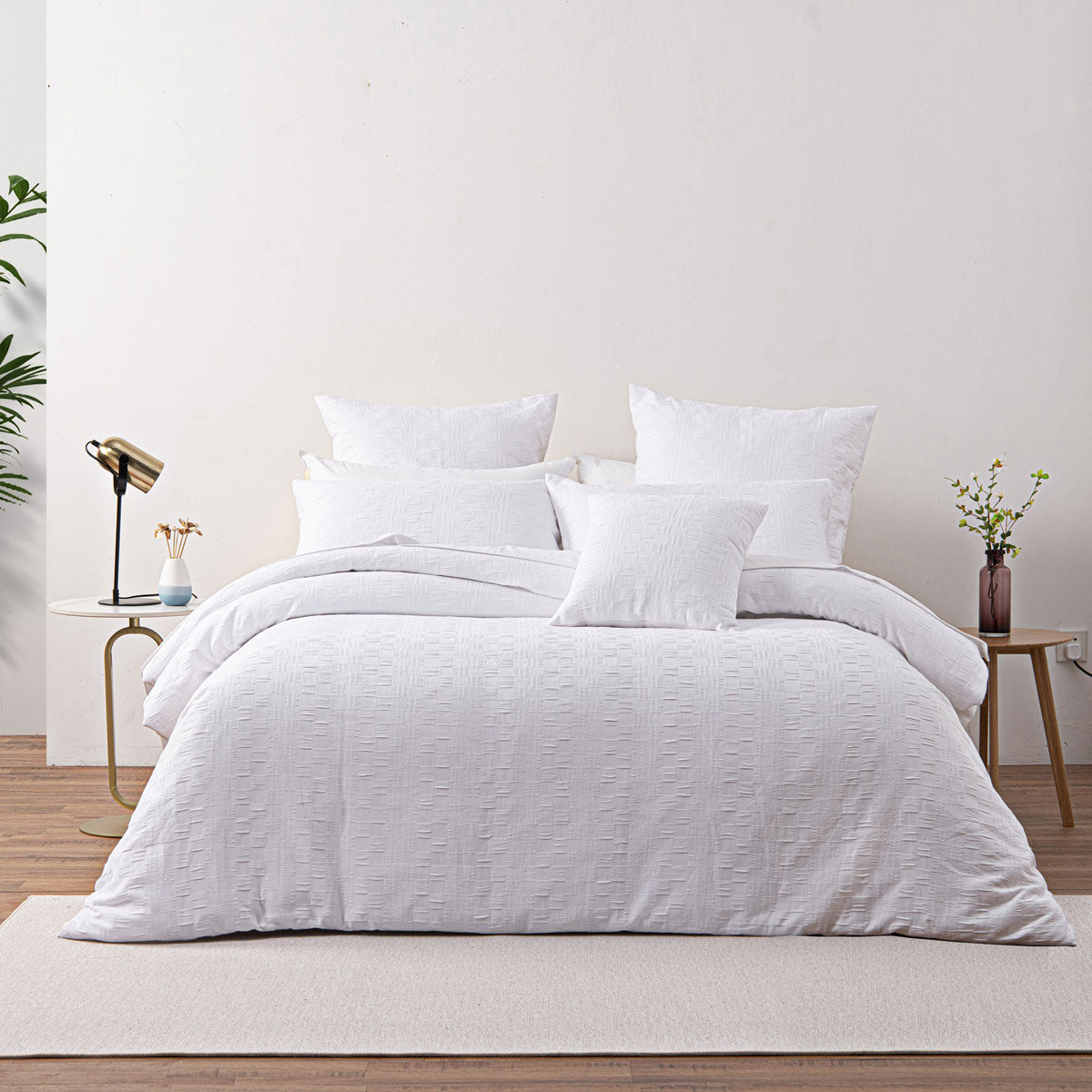 Bianca Cosmo Soft Chenille Geometric Quilt Cover Set — Allure Home Collections