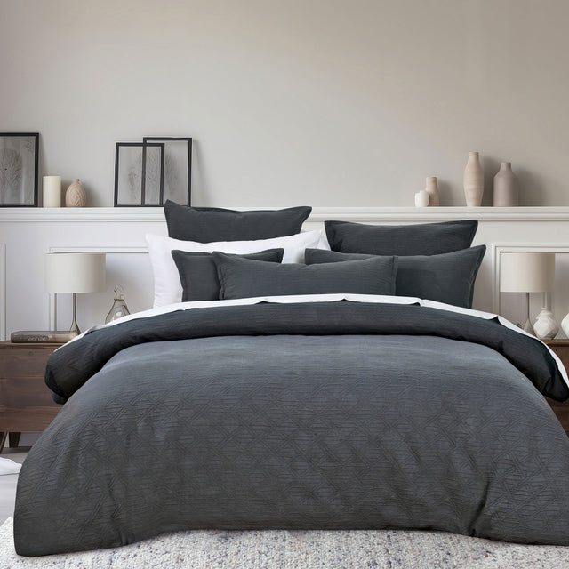 Bianca Hallston Pre-Washed Cotton Jacquard Quilt Cover Set — Allure Home Collections