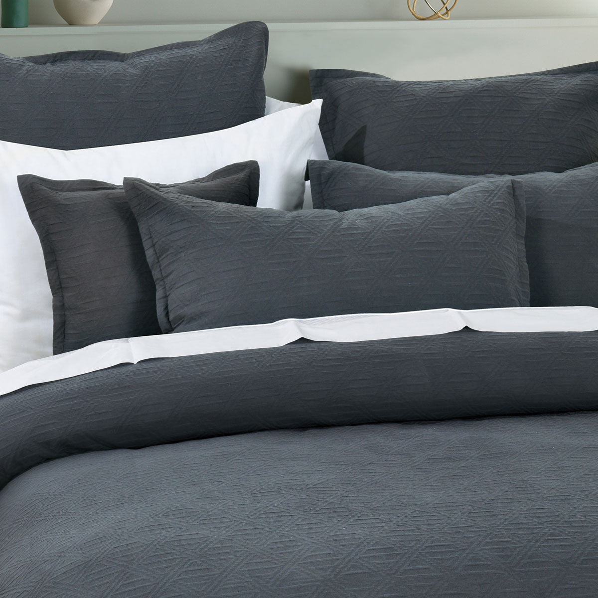 Bianca Hallston Pre-Washed Cotton Jacquard Quilt Cover Set — Allure Home Collections
