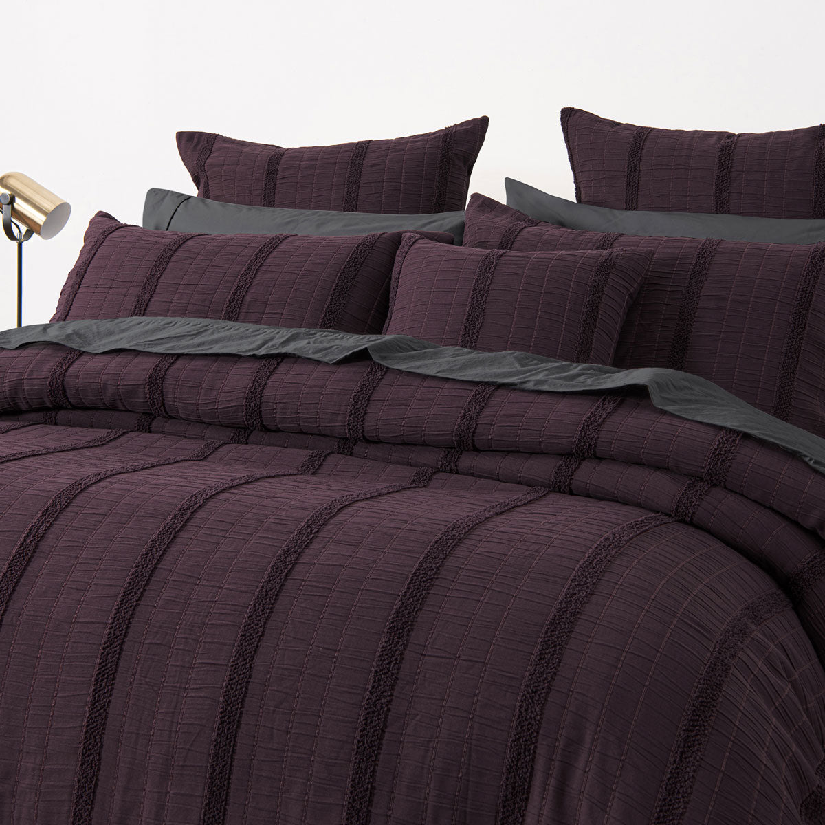 Bianca Malua Jacquard Striped Quilt Cover Set — Allure Home Collections