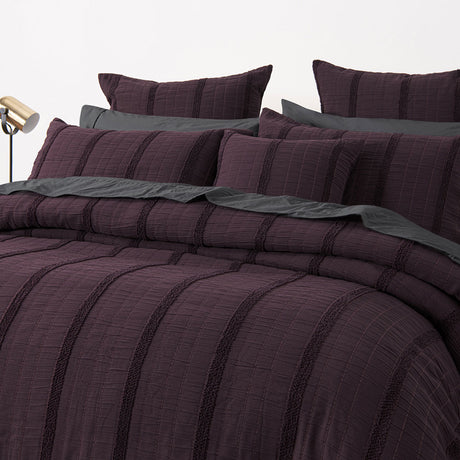Bianca Malua Jacquard Striped Quilt Cover Set — Allure Home Collections
